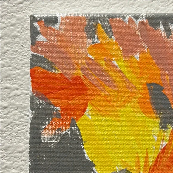 ONE OF A KIND Abstract Floral Canvas Art signed - Picture 4 of 8